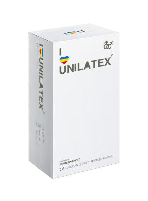 ПРЕЗЕРВАТИВЫ UNILATEX &quot;MULTIFRUITS&quot; цветные ароматизированные