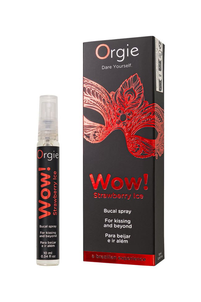 Оральный спрей с охлаждающим эффектом Orgie WOW! STRAWBERRY ICE Blowjob Spray, клубника, 10 мл, 51935 Оральный спрей с охлаждающим эффектом Orgie WOW! STRAWBERRY ICE Blowjob Spray, клубника, 10 мл, 51935