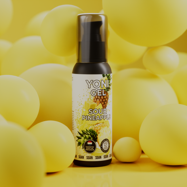 Лубрикант для орального секса SGAN YONI GEL со вкусом кислого ананаса, 100 мл, SP0164