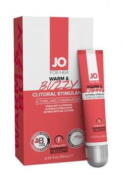 Клиторальный гель с контрастом температур и вибрацией JO WARM &amp; BUZZY, 10 мл