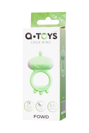 ВИБРОКОЛЬЦО НА ПЕНИС A-TOYS BY TOYFA FOWD, СИЛИКОН, ЗЕЛЕНОЕ, Ø 2,6 СМ