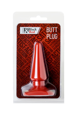 АНАЛЬНАЯ ВТУЛКА TOYFA BLACK&amp;RED, ПВХ, КРАСНЫЙ, 10 СМ