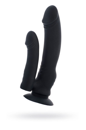 Анально-вагинальный вибратор Black&amp;Red by TOYFA, силикон, черный, 19,5 см