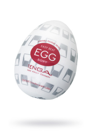 НЕРЕАЛИСТИЧНЫЙ МАСТУРБАТОР TENGA №14 BOXY, TPE, БЕЛЫЙ, 6,1 СМ