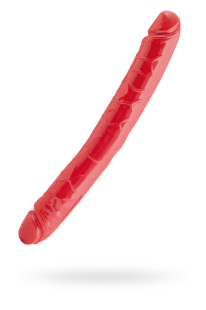 ДВУСТОРОННИЙ ФАЛЛОИМИТАТОР TOYFA BLACK&amp;RED, ПВХ, КРАСНЫЙ, 31 СМ