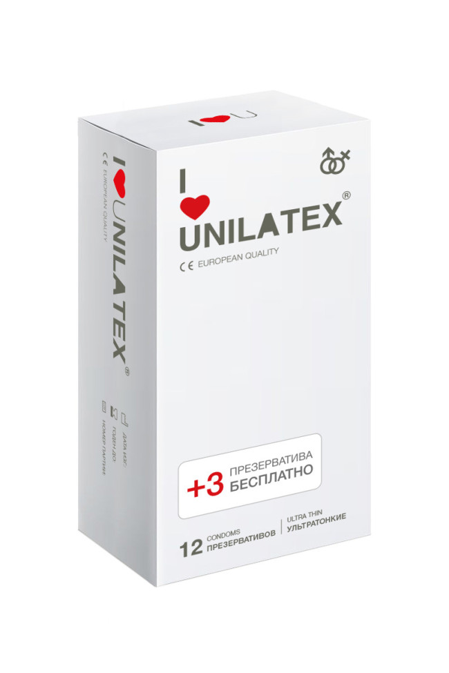 ПРЕЗЕРВАТИВЫ UNILATEX NATURAL ULTRATHIN №12+3 УЛЬТРАТОНКИЕ
