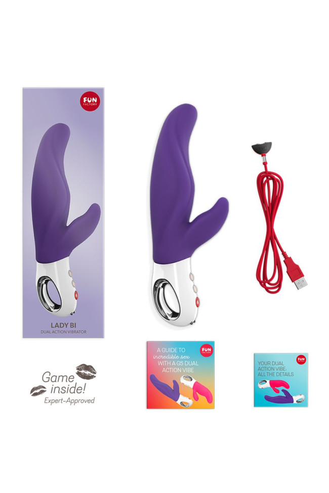 Вибратор Fun Factory LADY BI, силикон, фиолетовый, 22 см, 1211006 Вибратор Fun Factory LADY BI, силикон, фиолетовый, 22 см, 1211006