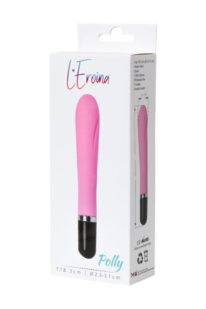 НЕРЕАЛИСТИЧНЫЙ ВИБРАТОР L'EROINA BY TOYFA POLLY, 7 РЕЖИМОВ ВИБРАЦИИ, СИЛИКОН, РОЗОВЫЙ, 18,3 СМ, Ø 3
