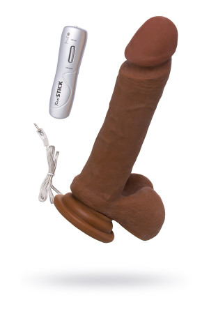 Реалистичный вибратор TOYFA RealStick Elite Mulatto, коричневый, 16 см