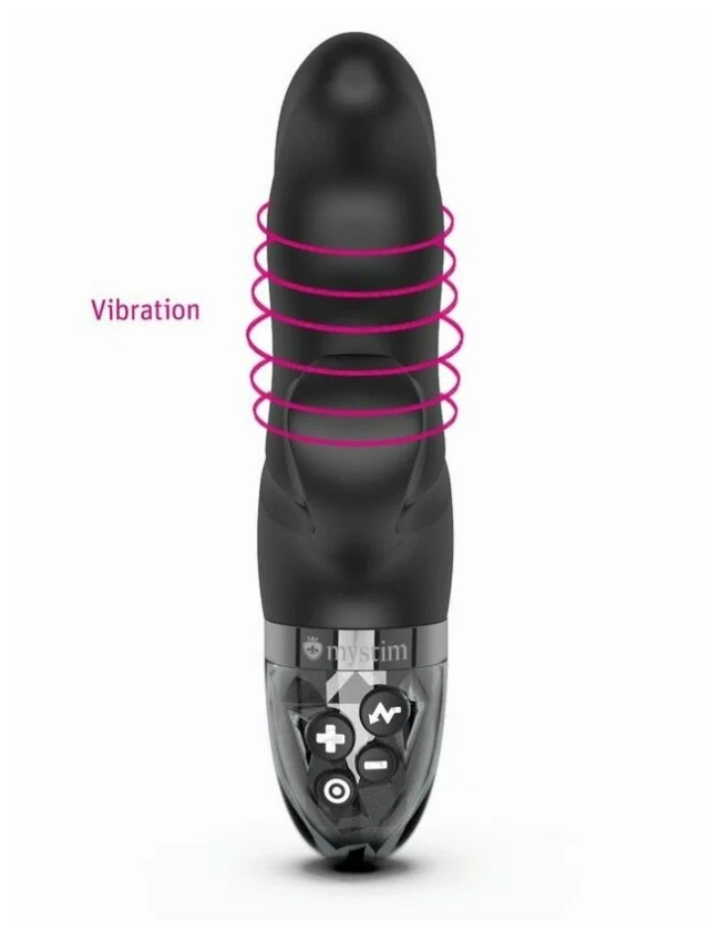 Вибратор Mystim Hop Hop Bob с электростимуляцией, черный, 46540 Вибратор Mystim Hop Hop Bob с электростимуляцией, черный, 46540