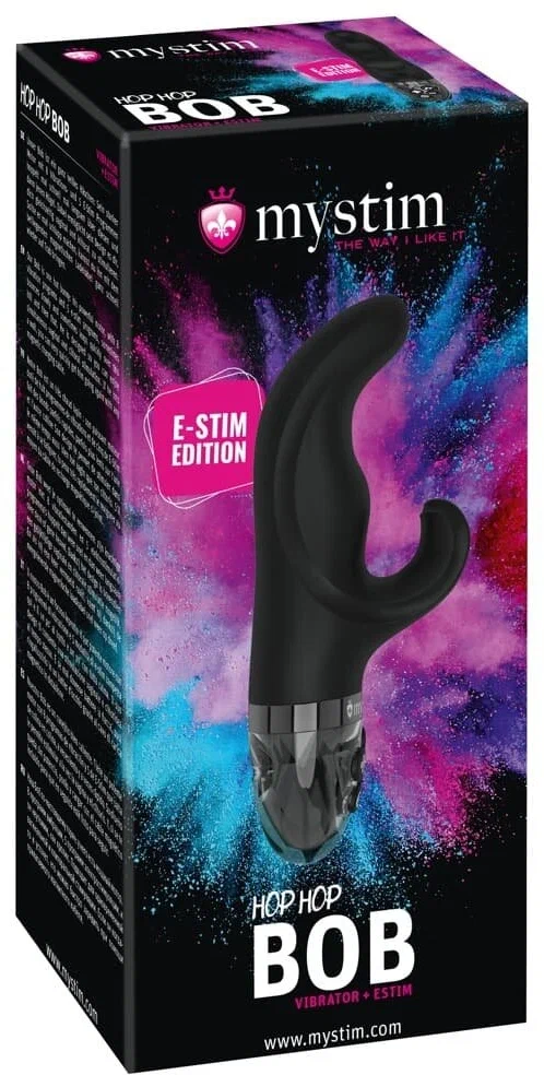 Вибратор Mystim Hop Hop Bob с электростимуляцией, черный, 46540 Вибратор Mystim Hop Hop Bob с электростимуляцией, черный, 46540